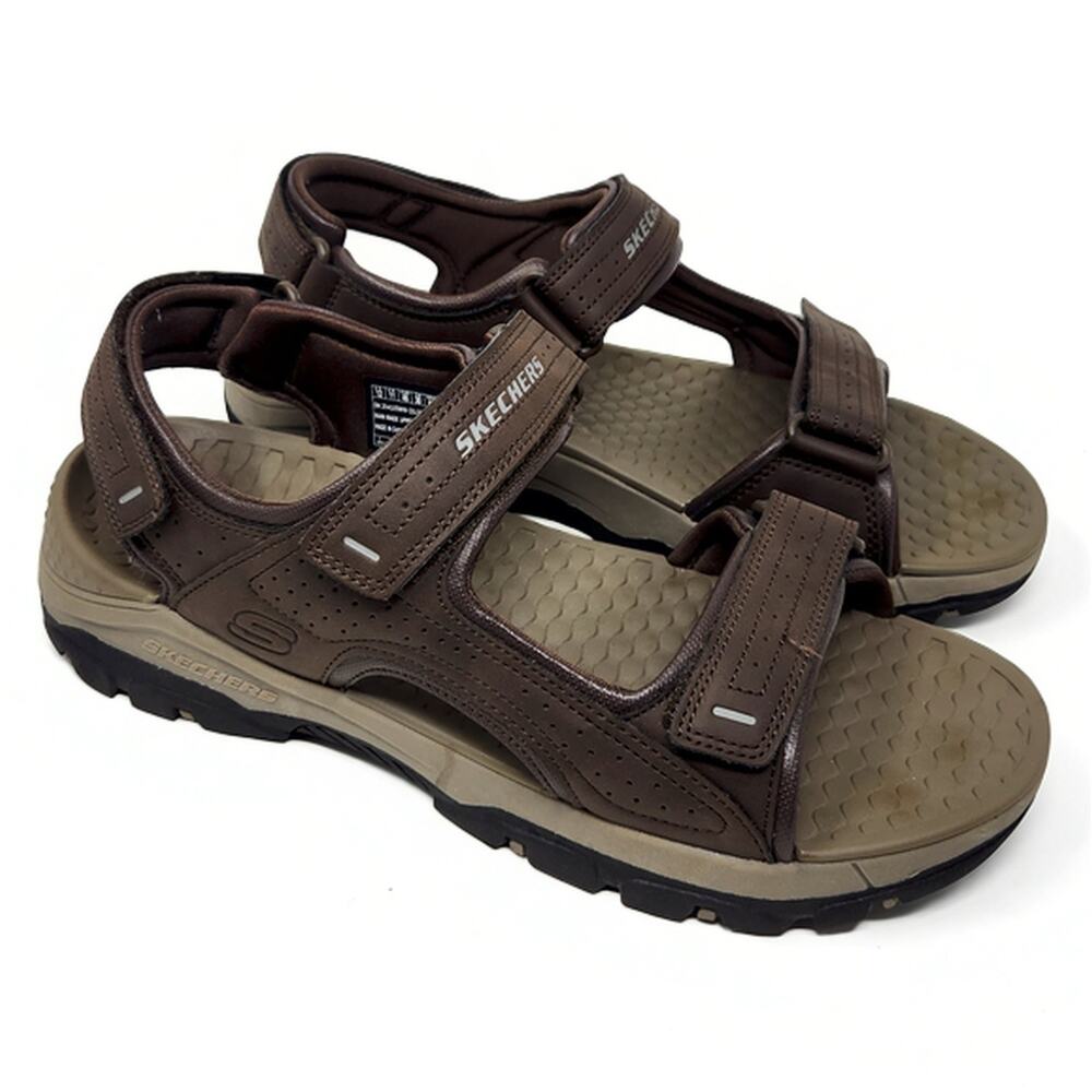 Skechers Tresmen Garo Sandal Mens 12 Brown Casual Relaxed Fit Outdoor Luxe Foam